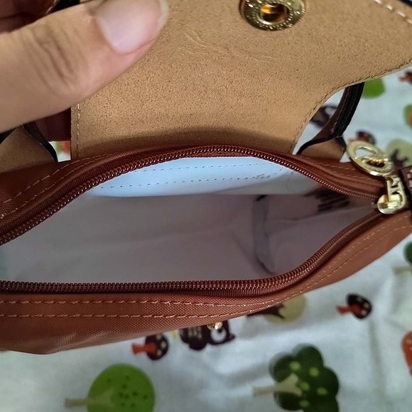 Longchamp Le Pliage Brown Canvas Cosmetics Case - Picture 7 of 8